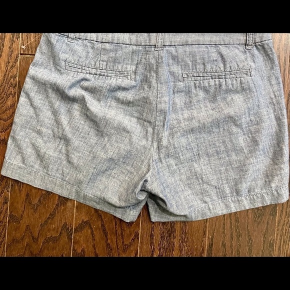 J. Crew Factory Chambray Chino Shorts, Size 6 - Picture 3 of 5